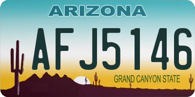 AZ license plate AFJ5146