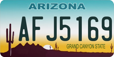 AZ license plate AFJ5169