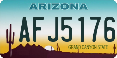 AZ license plate AFJ5176