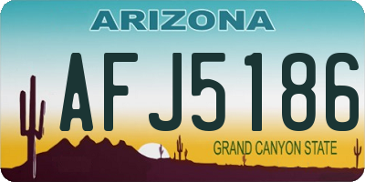 AZ license plate AFJ5186