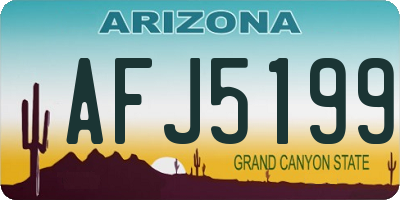 AZ license plate AFJ5199