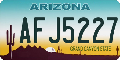 AZ license plate AFJ5227
