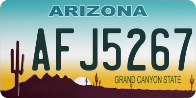 AZ license plate AFJ5267