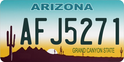 AZ license plate AFJ5271