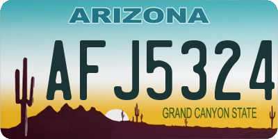 AZ license plate AFJ5324