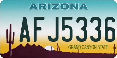AZ license plate AFJ5336