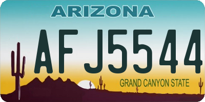 AZ license plate AFJ5544