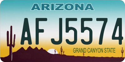 AZ license plate AFJ5574