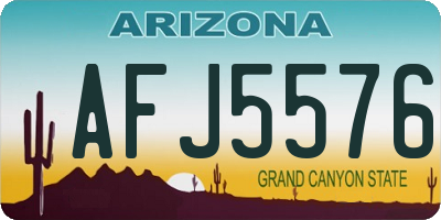 AZ license plate AFJ5576