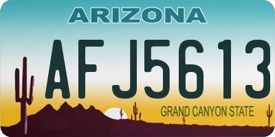 AZ license plate AFJ5613