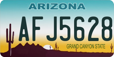 AZ license plate AFJ5628