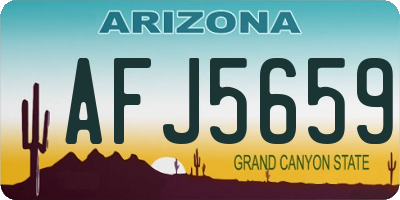 AZ license plate AFJ5659