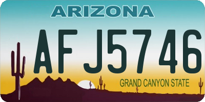 AZ license plate AFJ5746