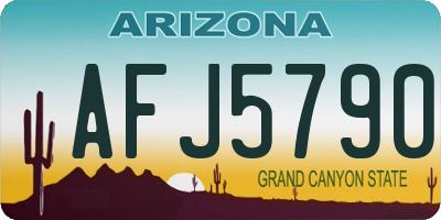 AZ license plate AFJ5790