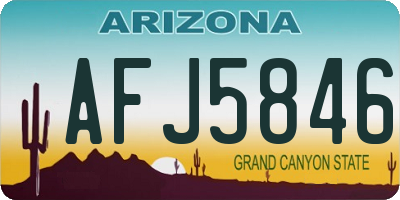 AZ license plate AFJ5846