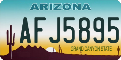 AZ license plate AFJ5895