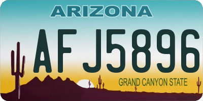 AZ license plate AFJ5896