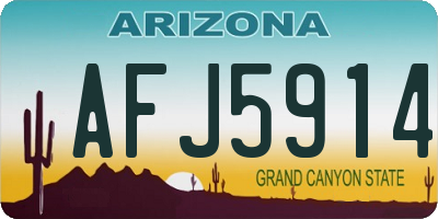 AZ license plate AFJ5914