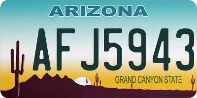 AZ license plate AFJ5943