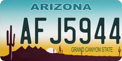 AZ license plate AFJ5944