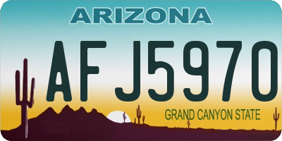 AZ license plate AFJ5970