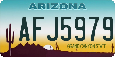 AZ license plate AFJ5979