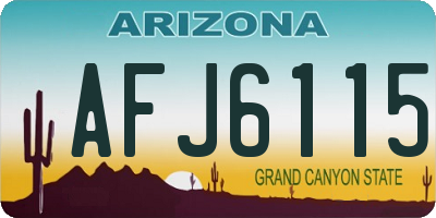 AZ license plate AFJ6115
