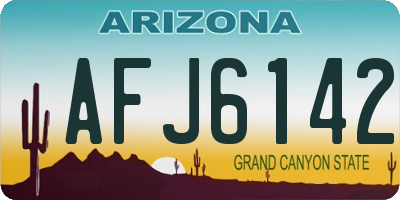 AZ license plate AFJ6142