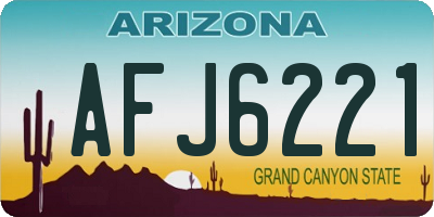 AZ license plate AFJ6221