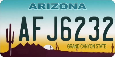 AZ license plate AFJ6232