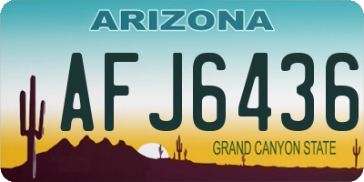 AZ license plate AFJ6436