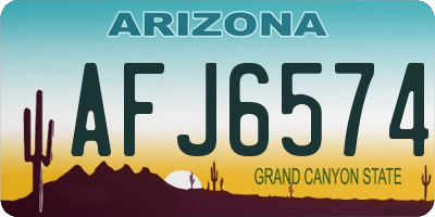 AZ license plate AFJ6574