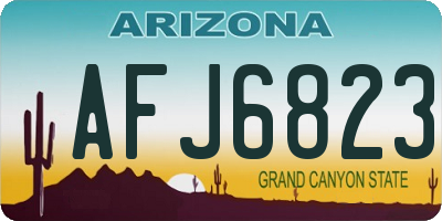 AZ license plate AFJ6823