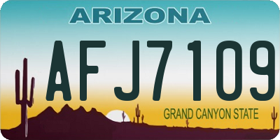 AZ license plate AFJ7109