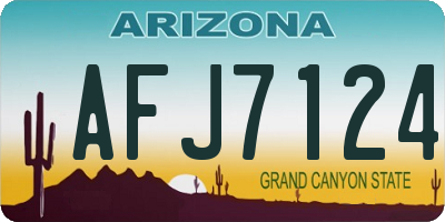 AZ license plate AFJ7124