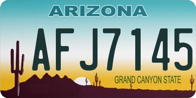 AZ license plate AFJ7145