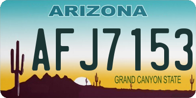 AZ license plate AFJ7153