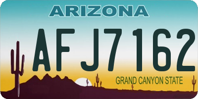 AZ license plate AFJ7162