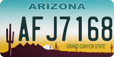 AZ license plate AFJ7168