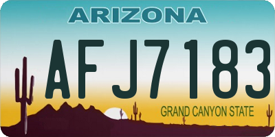 AZ license plate AFJ7183
