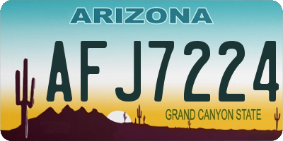 AZ license plate AFJ7224