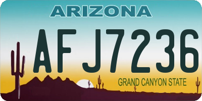 AZ license plate AFJ7236