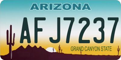 AZ license plate AFJ7237