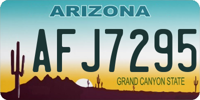 AZ license plate AFJ7295