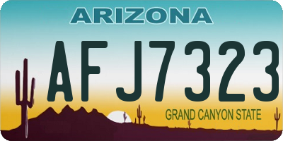 AZ license plate AFJ7323