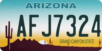 AZ license plate AFJ7324