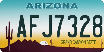 AZ license plate AFJ7328