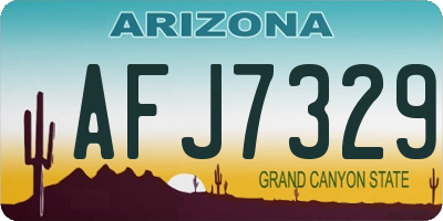AZ license plate AFJ7329