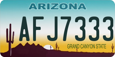 AZ license plate AFJ7333