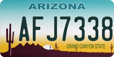 AZ license plate AFJ7338